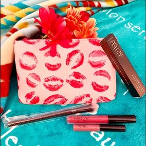 Lip Gloss Set/Makeup Bag NWOT 👄